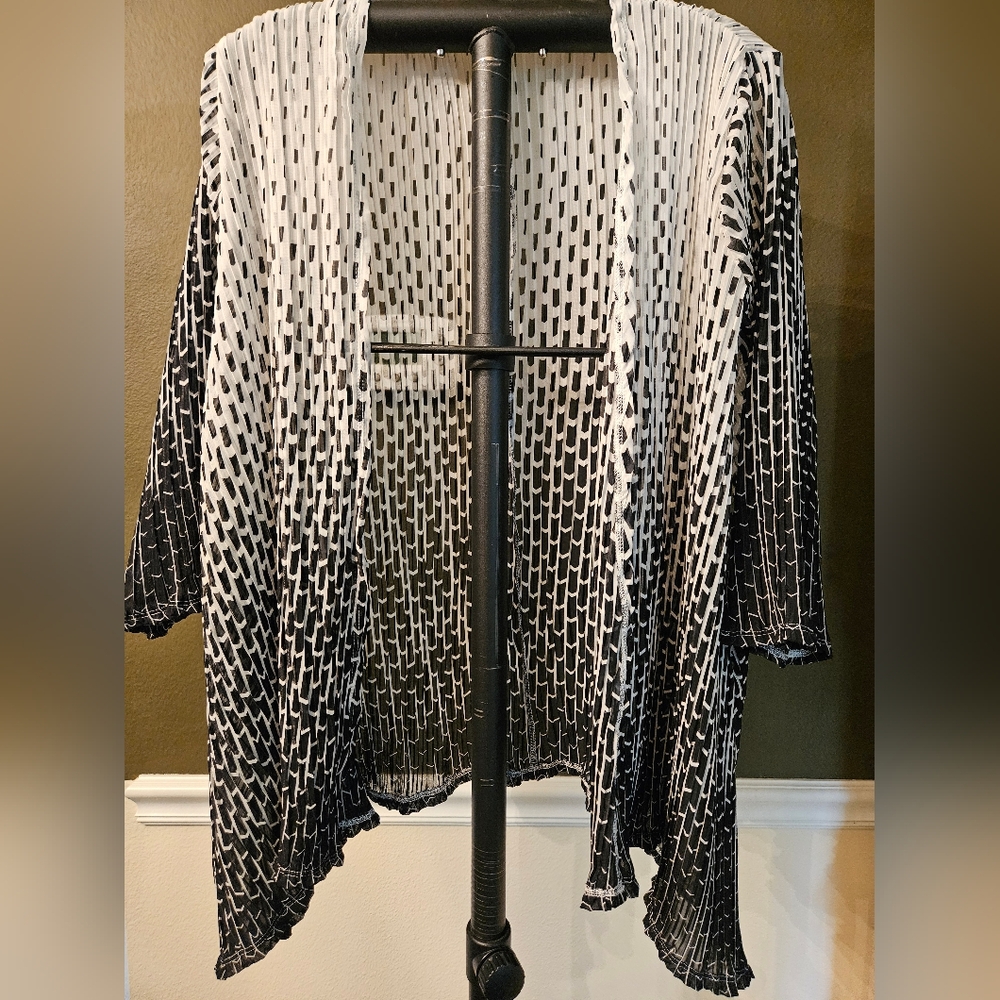 Erin London Ombre` Lightweight Open Front Cardigan Women's Small